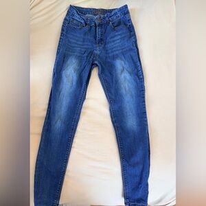 Women’s Blue High Waisted Slim Fit Jeans